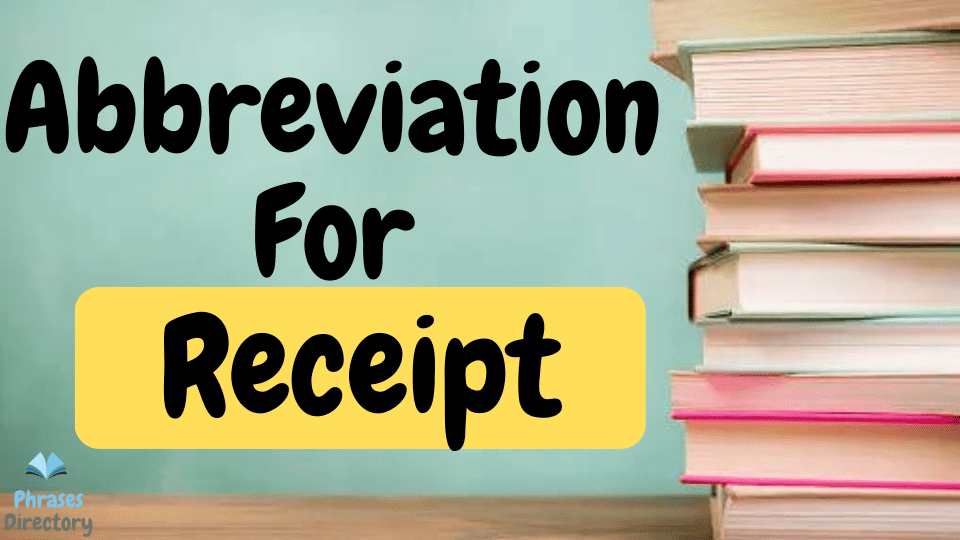 abbreviation for receipt
