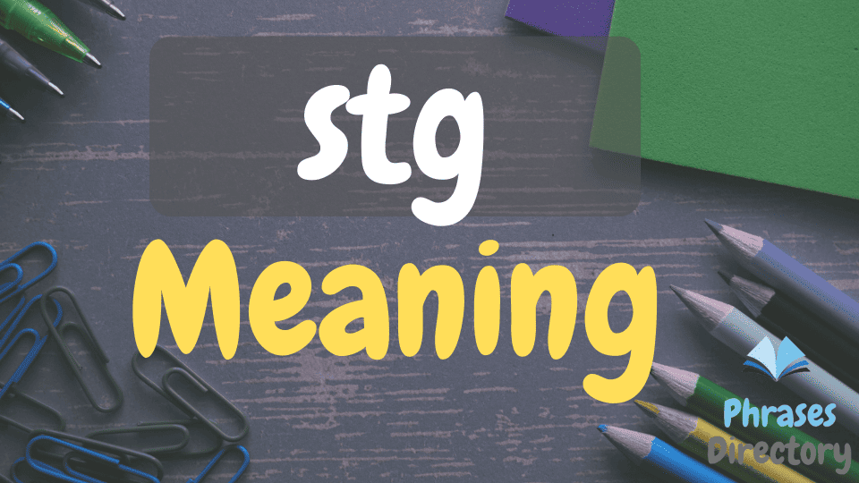 STG Word Meaning, Uses, and Examples