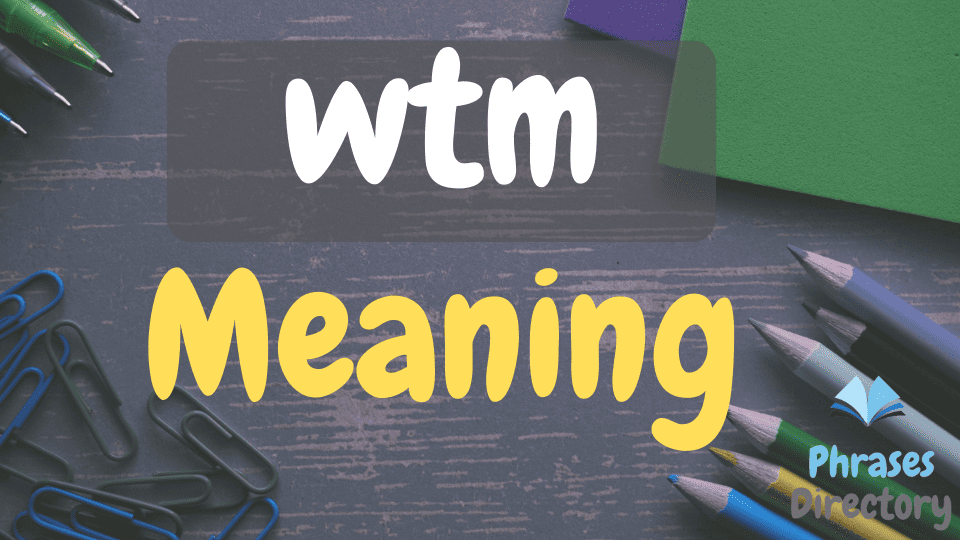 WTM Word Meaning, Uses, and Examples