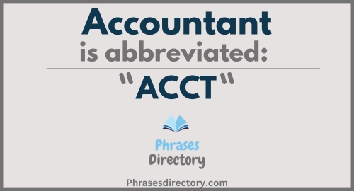 Abbreviation for Accountant
