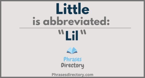 Abbreviation for Little